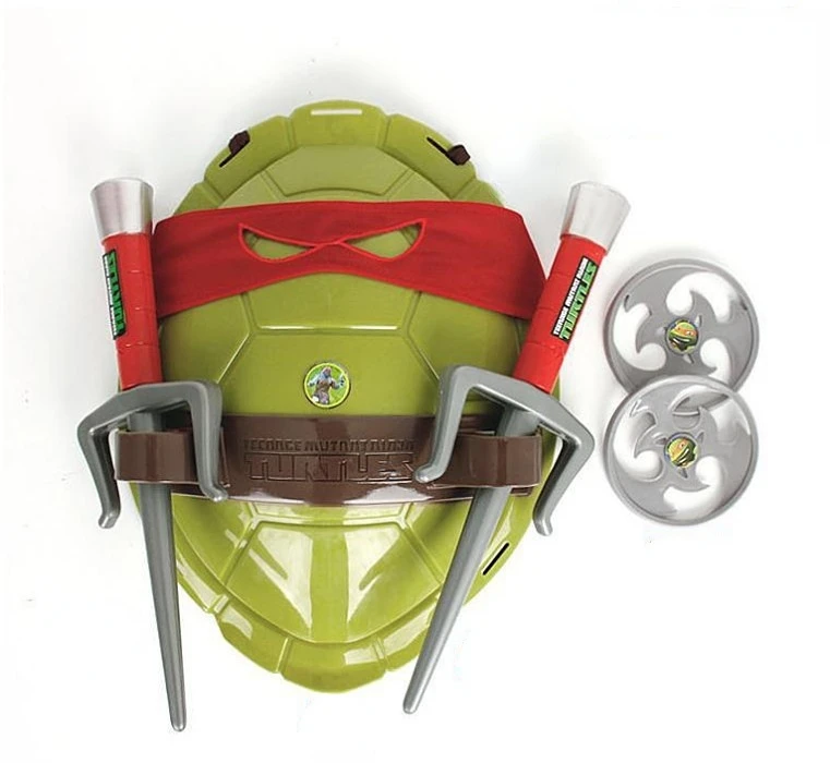 thumbnail image 1 of Tortugas Ninja Caparazón de tortuga Rafael Leonardo Da Vinci Donatello Arma Caparazón de tortuga Set Cosplay Halloween Regalos de juguetes para niños, 1 of 5