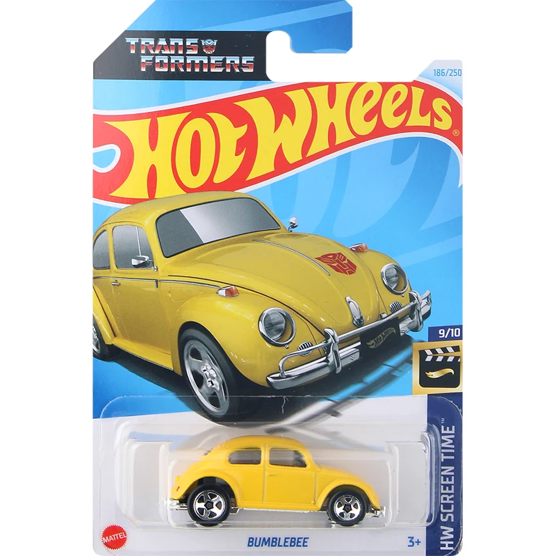 Hot Wheels Transformers Bumblebee #186 Custom Volkswagen Beetle Yellow Gold 1/64 Diecast Model Car Toy C4982 GDG83 2