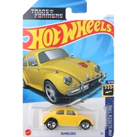 Hot Wheels Transformers Bumblebee #186 Custom Volkswagen Beetle Yellow Gold 1/64 Diecast Model Car Toy C4982 GDG83 2