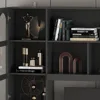 62 Inch Home Office Desk with Shelves, Cabinet Desk with Drawers and Glass Doors, Computer Desk with Storage Cabinets 5