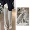 Maternity Striped Wide-legged Pants Fall Winter 2023 New Outside Wear Padded Thickened Drape Bottoming Pants Maternity Clothes 4