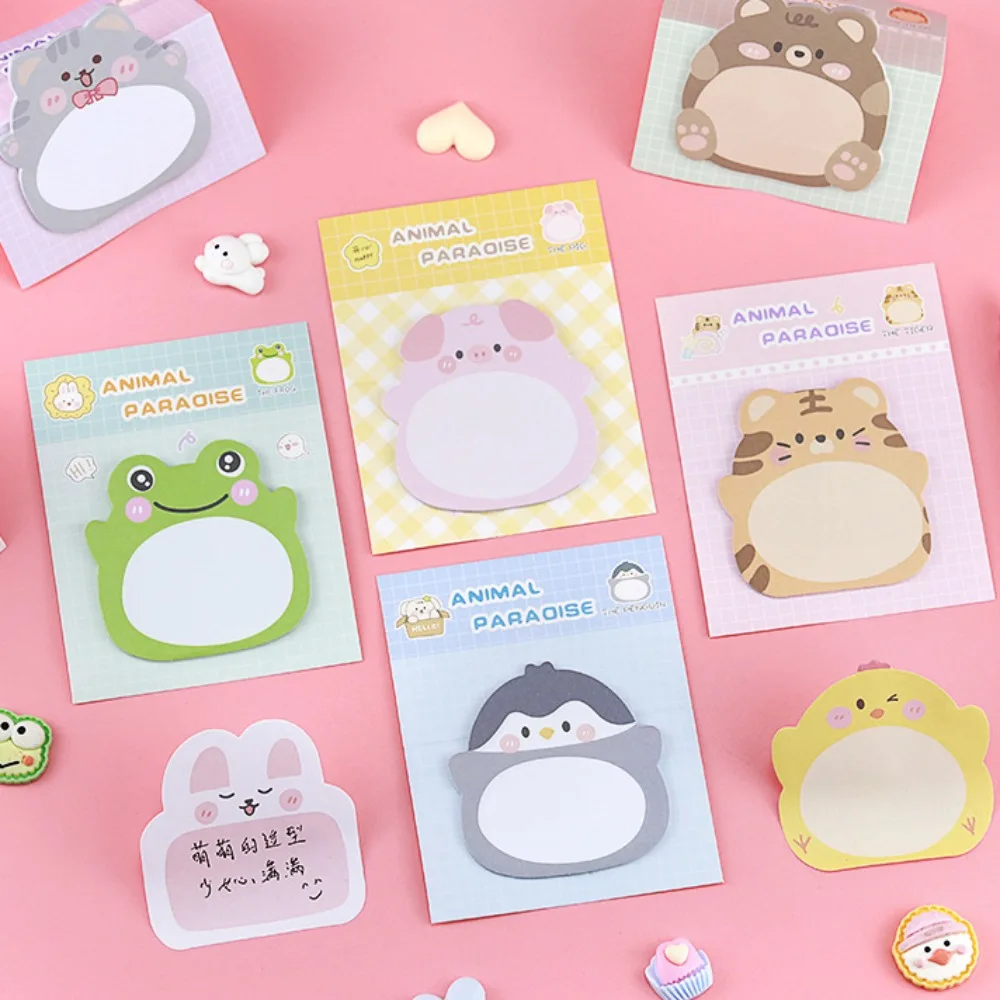 

Self-stick Notes Animal Sticky Notes Thickened Stickers Notepad Creative Thickened Stickers Rabbit Bear