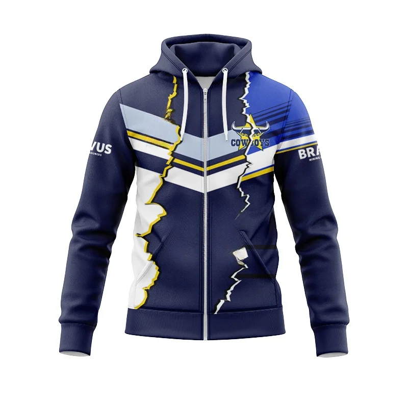 

2024 North Queensland Cowboys Men's Aboriginal Jersey Zip Hoodie