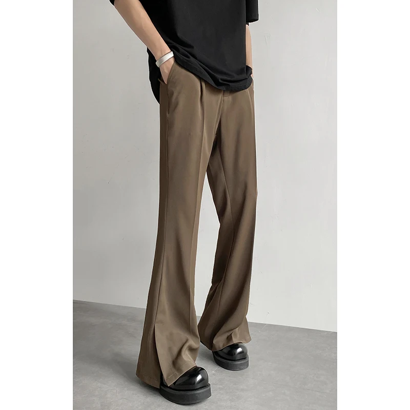 Suit Pants Men Fashion Social Mens Dress Pants Korean Loose Casual Flared Mens Office Formal Trousers M-2XL suit pants men pants business pants