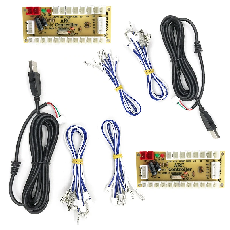 USB Zero Delay Encoder DIY Kit with LED Push Button and Joystick