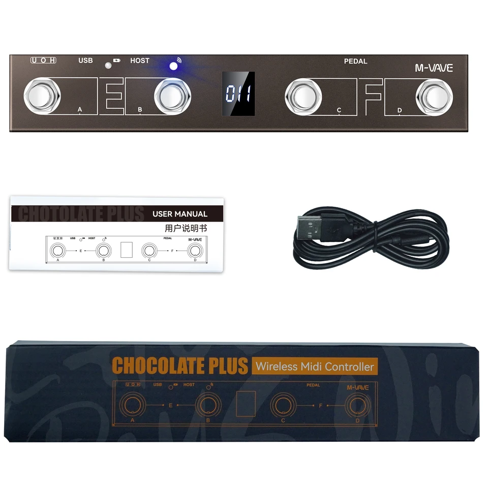 M-VAVE-Chocolate Plus Wireless Midi Controller, Guitar Pedal