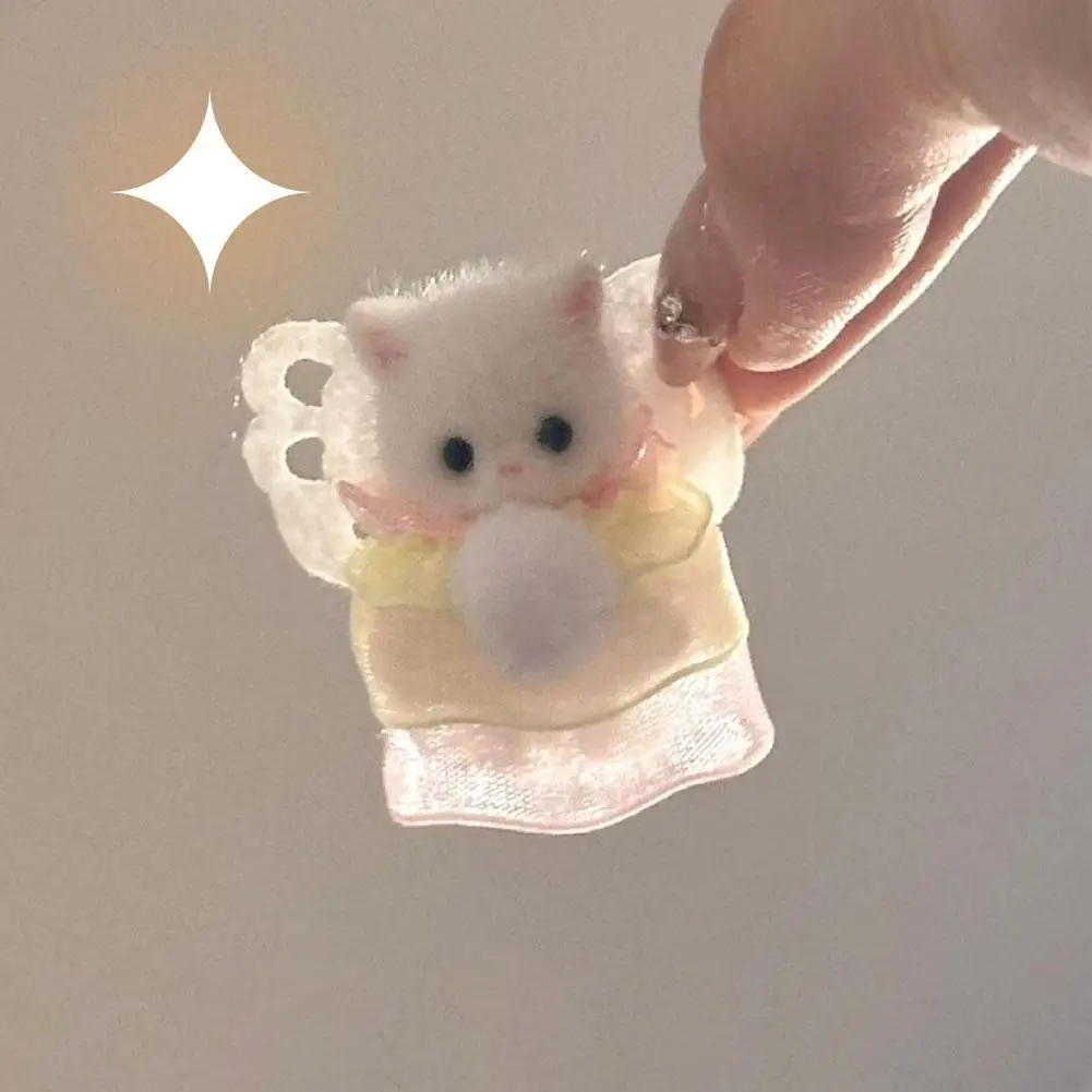 Mini Doll Ornaments Cute Elephant lamb white Cat poodle Series Dolls Mini Doll Ornaments Ins Birthday Gift For Friend Poodle Sylvan Family