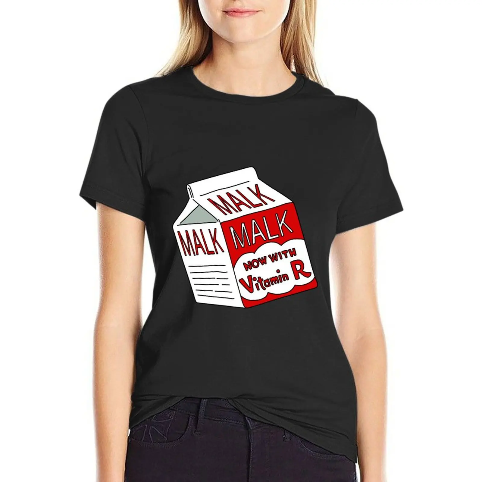 

MALK T-Shirt plus size tops Blouse Female clothing kawaii clothes t-shirts for Women graphic tees funny