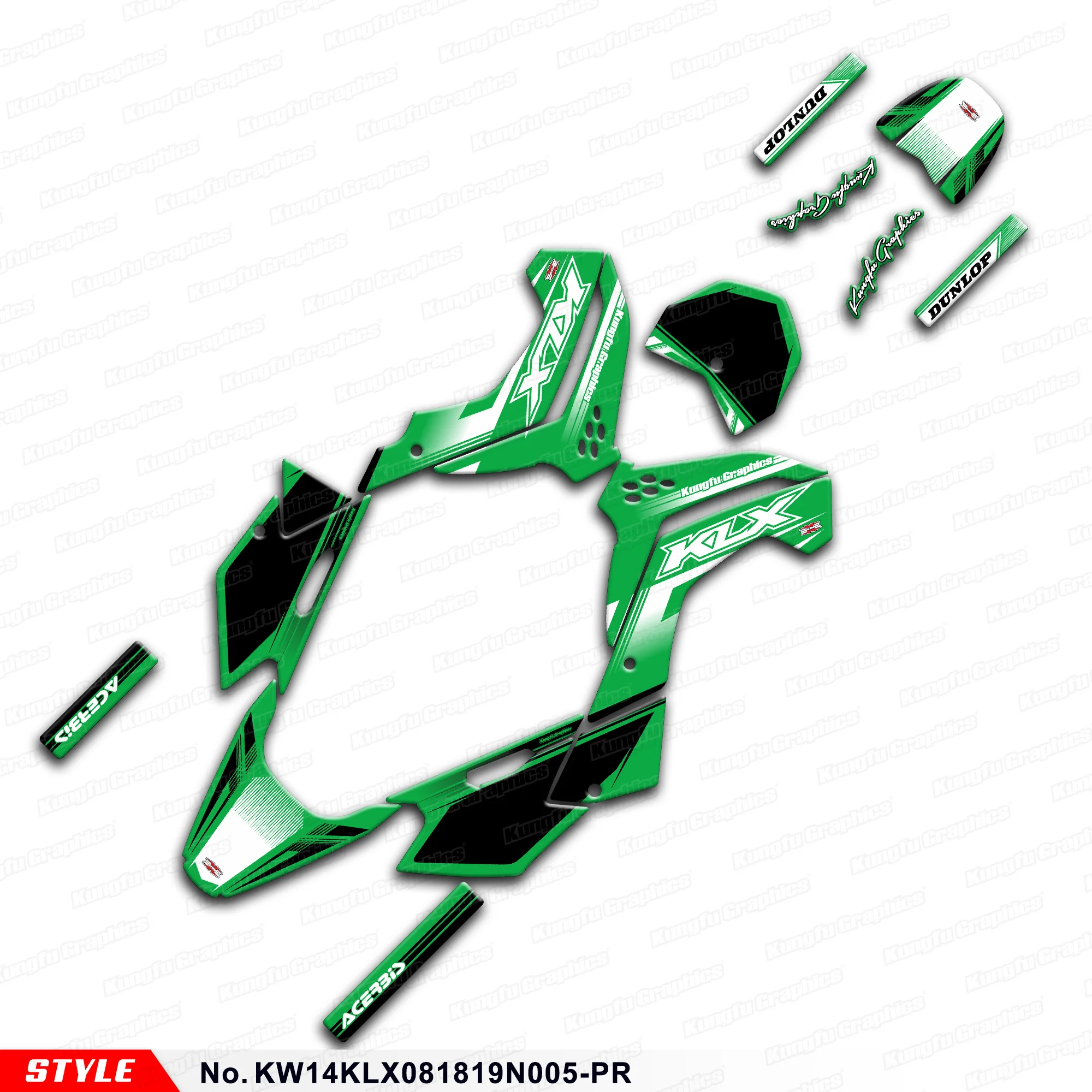 

Наклейки для графики мотоцикла для Kawasaki KLX140 2008-2020, фотография