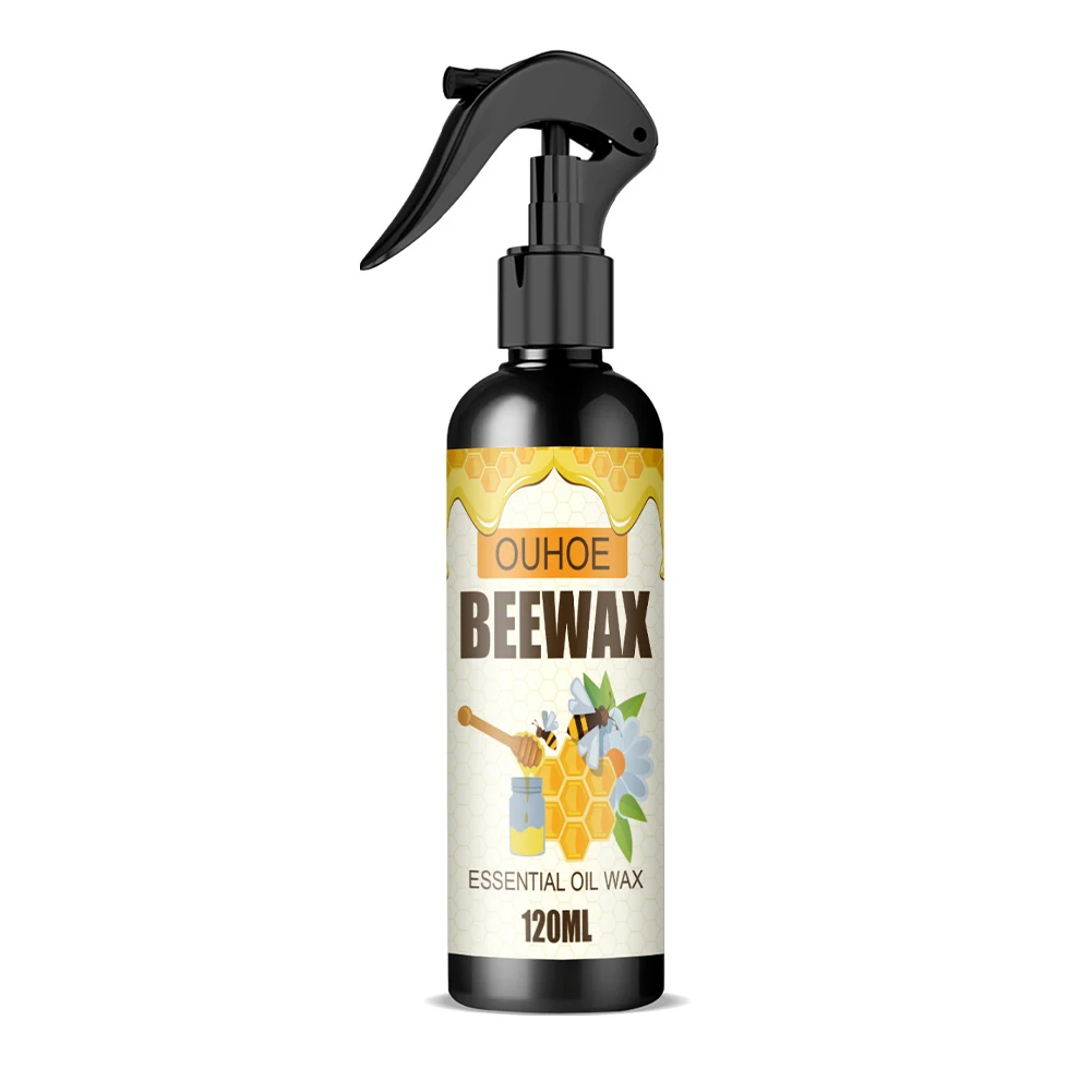 Furniture Solid Wood Care Beeswax Spray Waterproof Multipurpose Wear Resistant for Wooden Furniture Floors 120ml,wood care wax spray