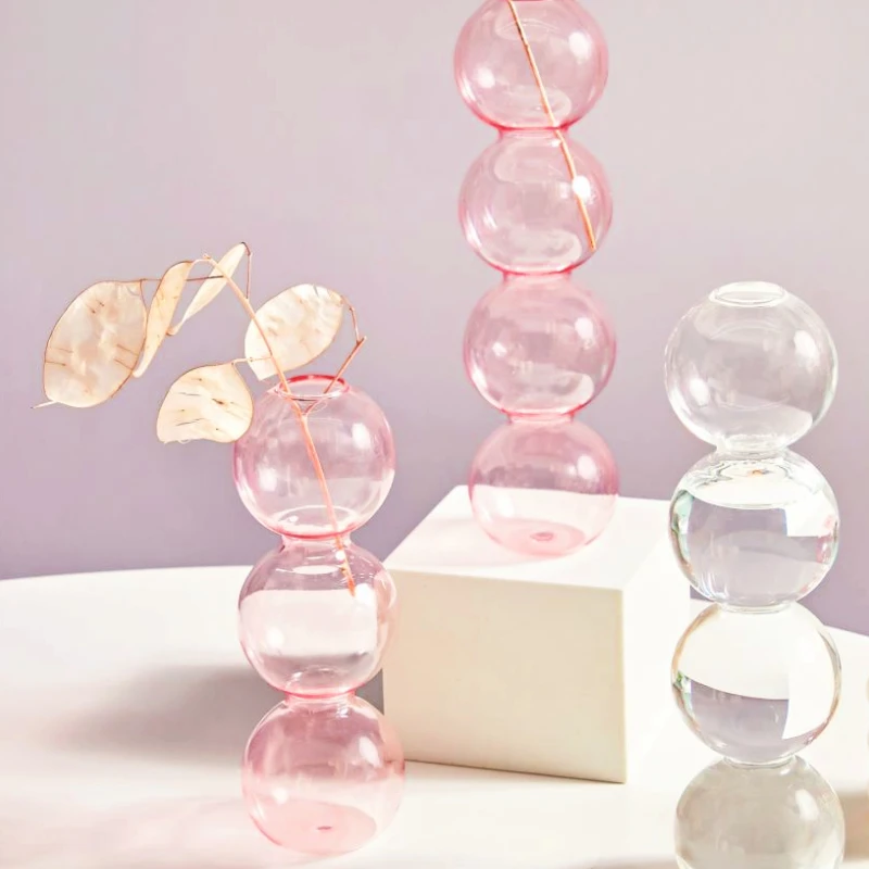 Pink Glass Candle Holder 1pc candle holders