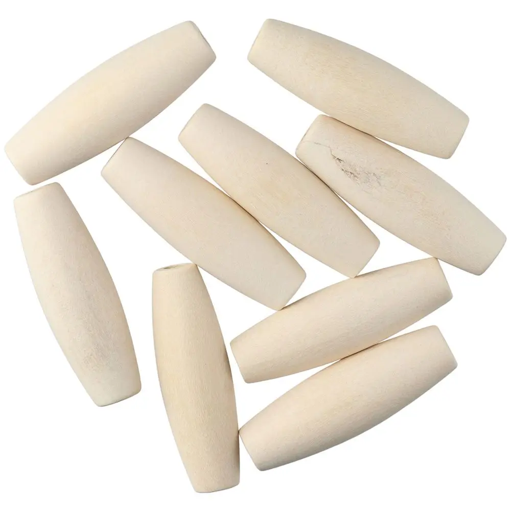 

50Pcs 14*45MM Unfinished Wood Unfinished Wood Handmade Oval Natural Wood Ellipse DIY Crafts Jewelry Making