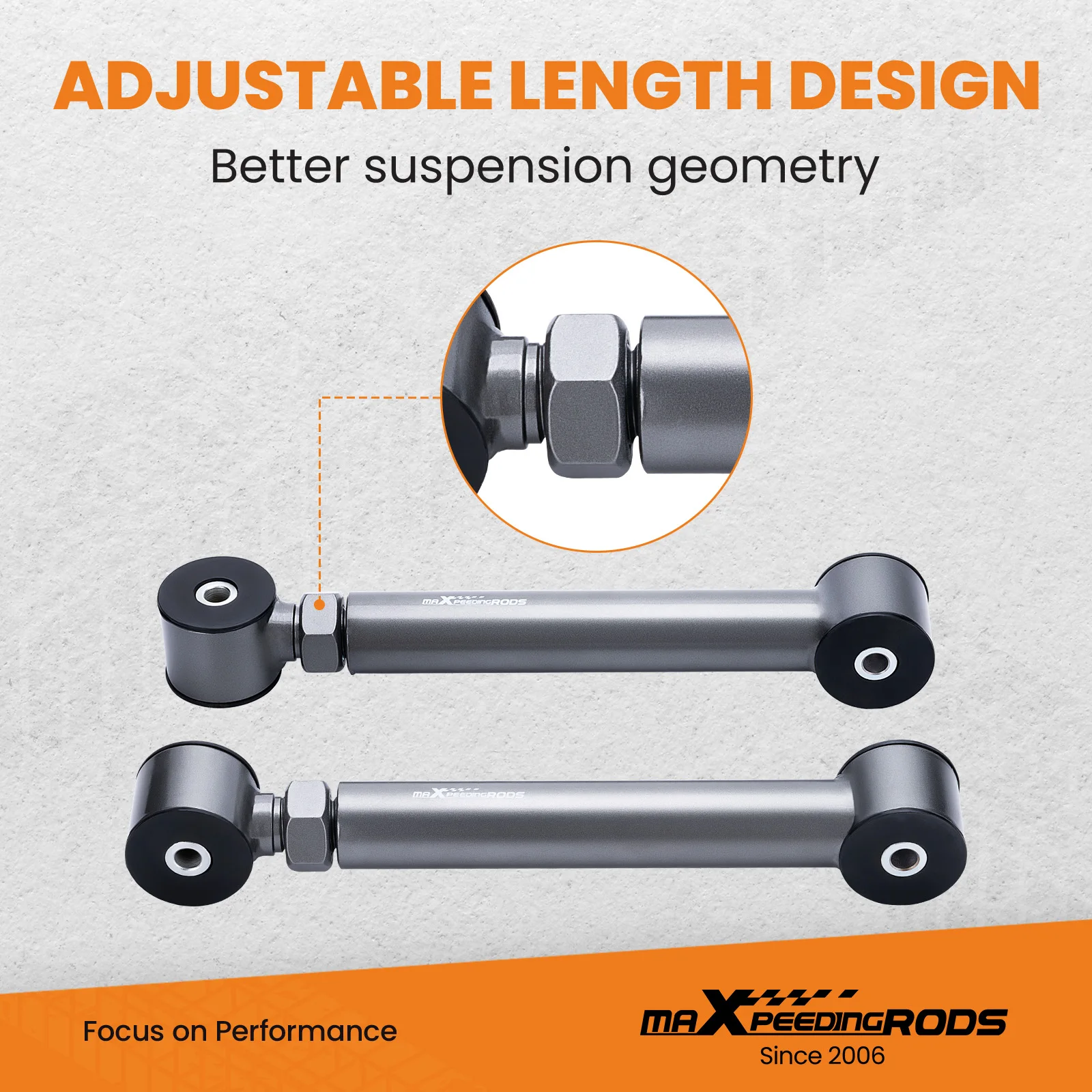 

2x Rear Upper Adjustable Control Arms Set For Jeep 1993-1998 Grand Cherokee ZJ