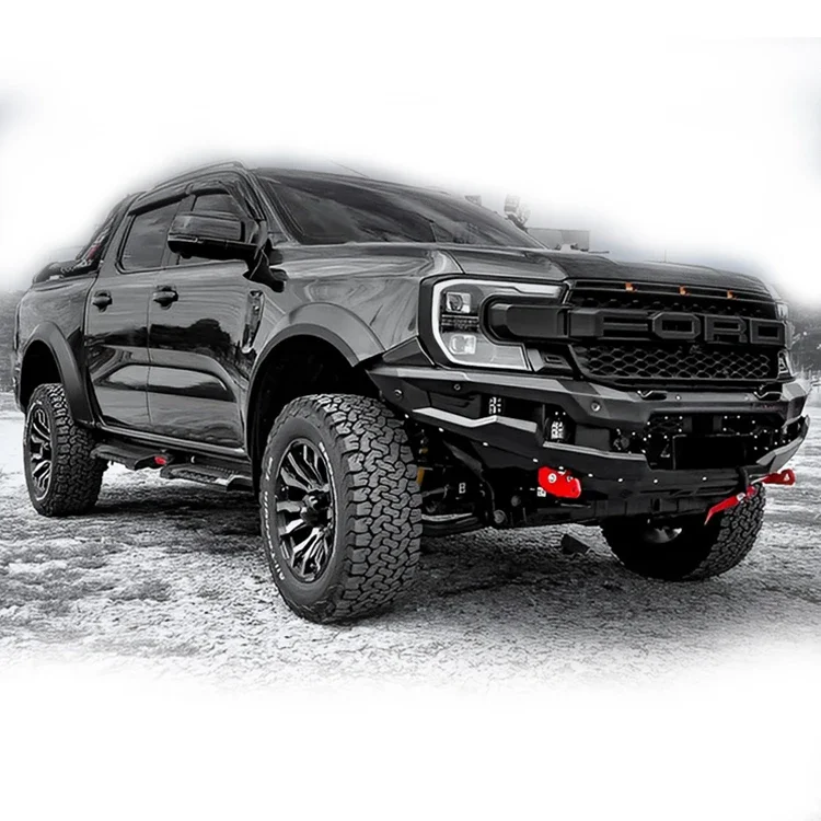4x4 off road accessories with led lights trailer shackle bull bar Steel front bumper rear bumper combination FORD RANGER T9