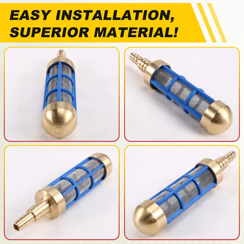 High Pressure Washer Water Filter Truck Pump Stainless Steel Mesh Noodles Long Shape Filter Accessories-[A37I]