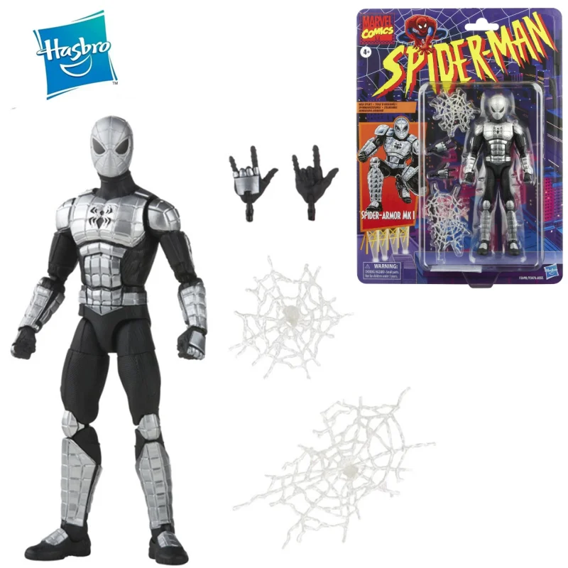 

Original Hasbro Marvel Legends Avengers Vintage Card Hanging Spider-Armor Mk I Action Figure 6 Inch Scale Collectible Model Toy