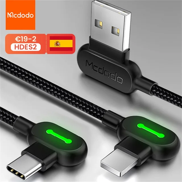 MCDODO 3A USB Type C Cable Micro USB Fast Charging Phone Charger Data Cord For iPhone 13 12 11 Pro Max 8 7 Huawei Xiaomi Samsung