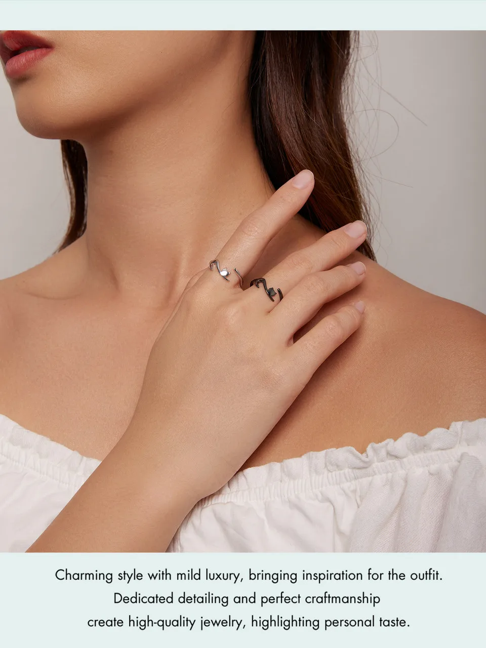 Sterling Silver Cute Cat Open Ring  3 Colors Adjustable Plated Platinum - PeticaDeals