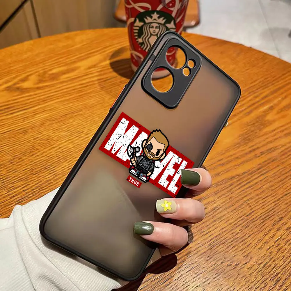 thumbnail image 1 of Matte Phone Case for OPPO RENO 8 8T 7Z 7 6 5 4 3 PRO PLUS 4G 5G Case Funda Coque Capa Shell The Handsome Marvel Avengers Cartoon, 1 of 5