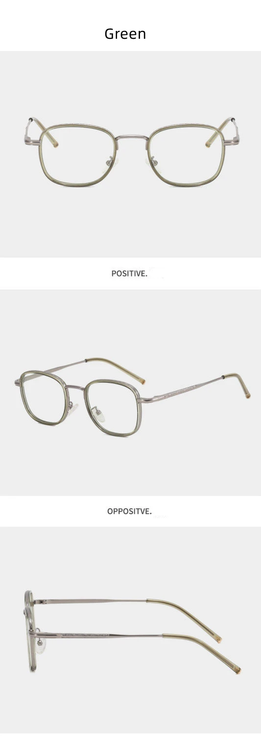 Retro japanischen Stil kreisförmige Metall geschnitzt Männer Frauen Brillengestell optische Rezept individuelle Anti-Blaulicht-Brille – Detail 10
