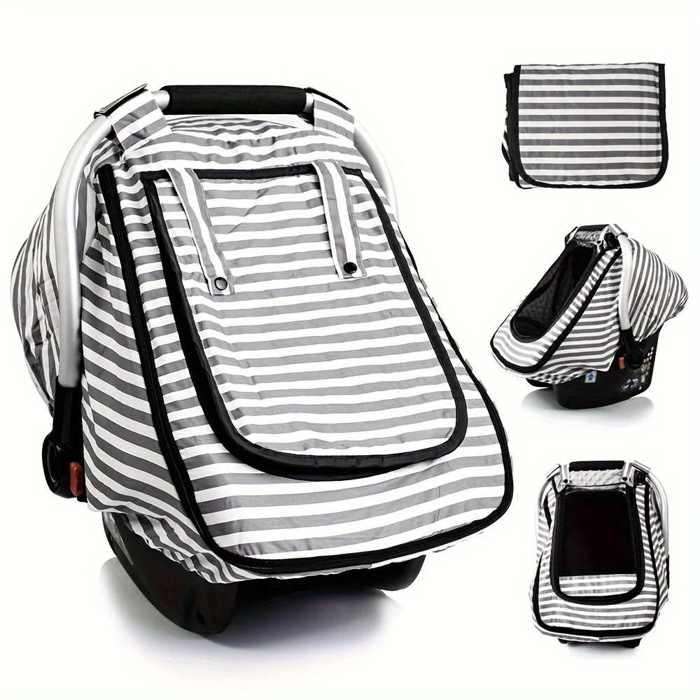Baby Safety Seat Cover Baby Basket Cover Stroller Stroller Warm Beanie Fleece Sunshade