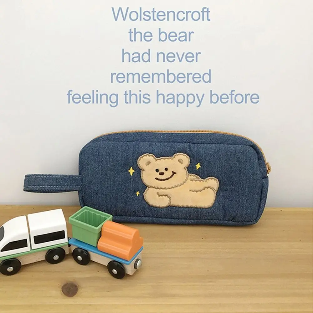 

Модная вместительная сумка для канцелярских принадлежностей, держатель для карандашей, сумка для карандашей с медведем и кроликом, настольный органайзер, сумка для хранения, канцелярские принадлежности для студентов