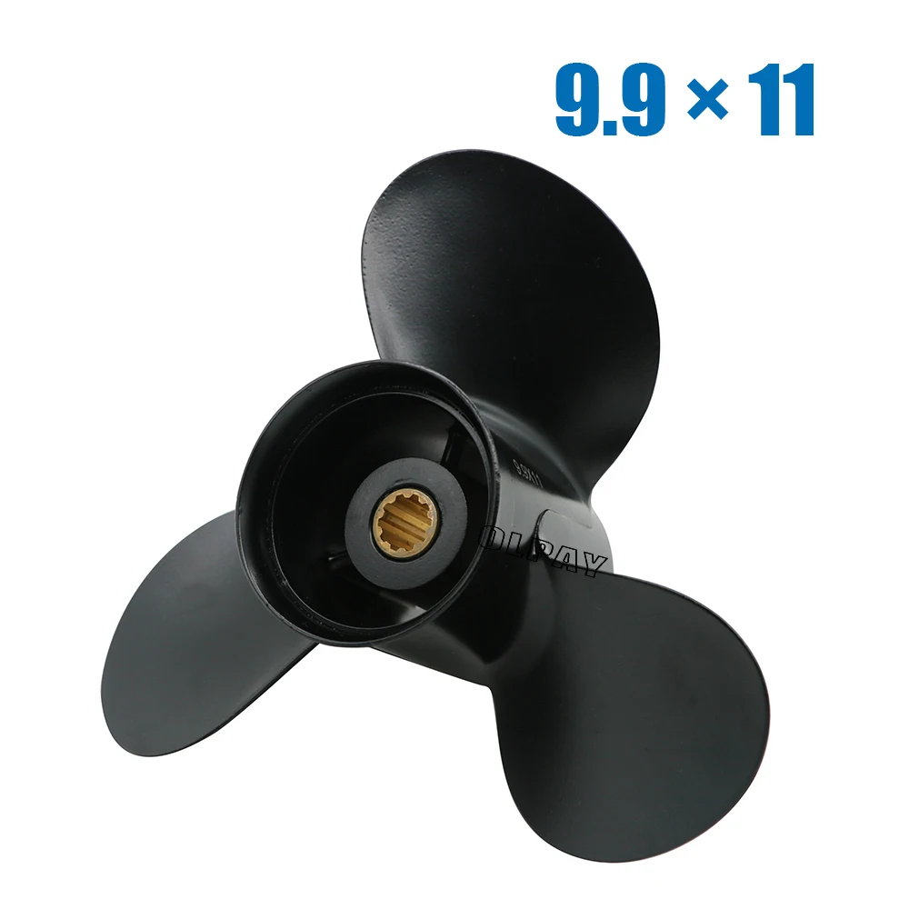 9.9x11 Propeller For Tohatsu Mercury Nissan 25HP 28HP 30HP Outboard Motor Aluminum Alloy Propeller 10 Spline 3R0B645230 outboard engine parts boat motor parts