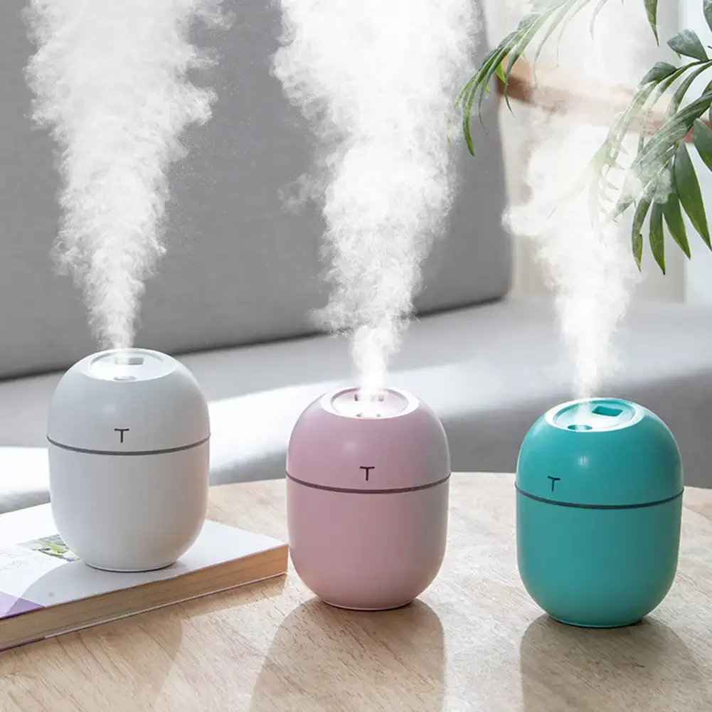 220ML Mini Air Humidifier Night Light USB Plug-in Cool Mist Sprayer Car Bedroom Office Home