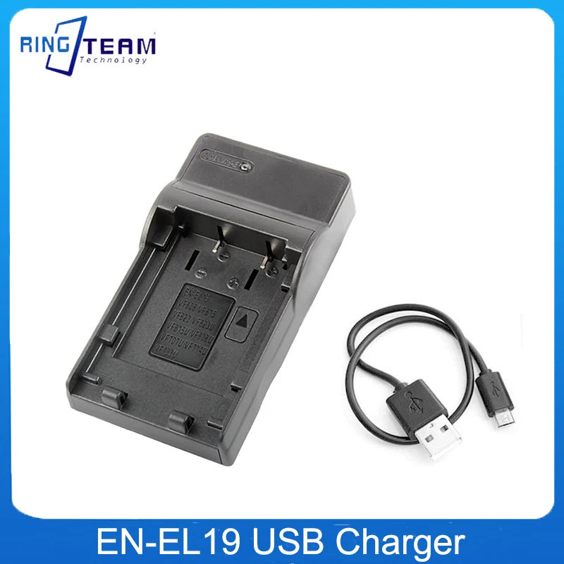 ENEL19 EN-EL19 USB Camera Battery Charger For Nikon Coolpix S2600