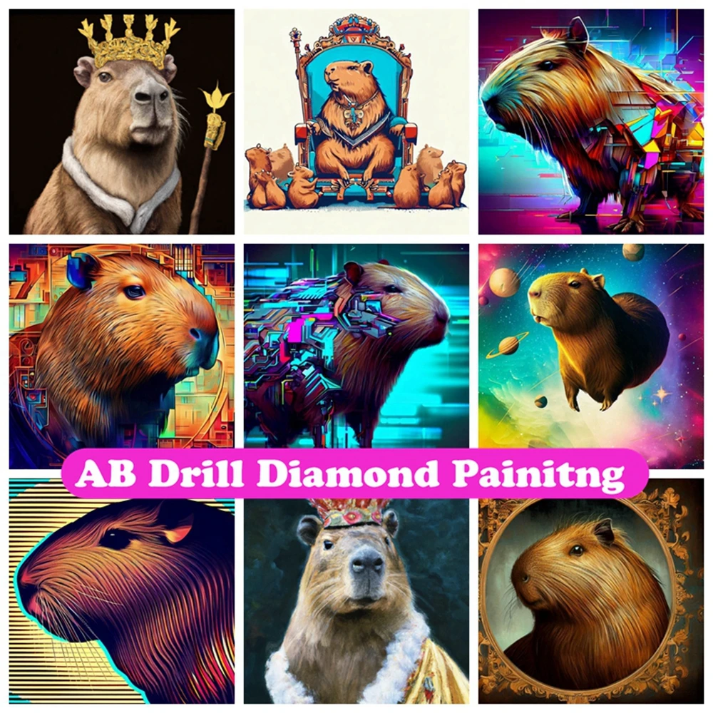 

Capybara 5D DIY AB Diamond Painting Embroidery Fantasy Cute Animal Handmade Cross Stitch Mosaic Handicraft Home Decor 2023 New