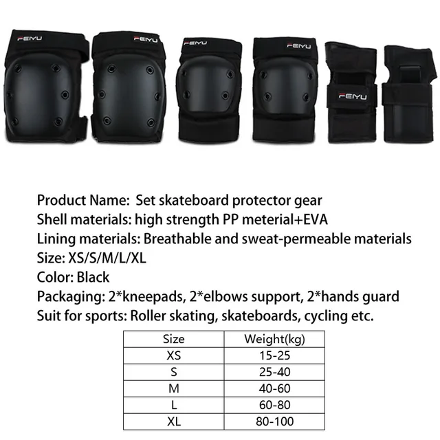 Protective Gear Set Skating Helmet Knee Elbow Pads Wrist Protector for Kids Adults Cycling Roller Skating Rock Climbing 3