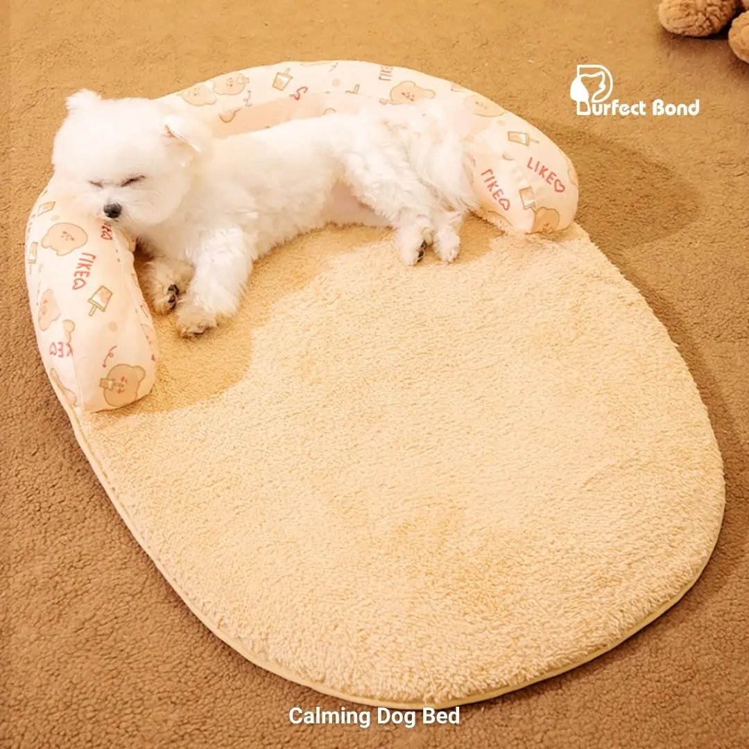 

comfortable Dog Bed Pet Couch Protector Dog Cat Bed Mats for Pets Plush Sofa Cover Cushion with Soft Neck Bolster