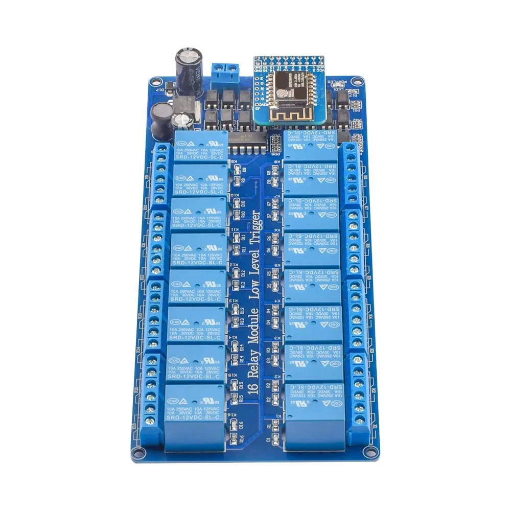 DC5V 12V 16 kanałowy moduł przekaźnika Wifi na pokładzie ESP8266 moduł WIFI mikrokontrolery interfejs przekaźnik mocy dla Arduino 3 DC5V 12V 16 kanałowy moduł przekaźnika Wifi na pokładzie ESP8266 moduł WIFI mikrokontrolery interfejs przekaźnik mocy dla Arduino - Image 3