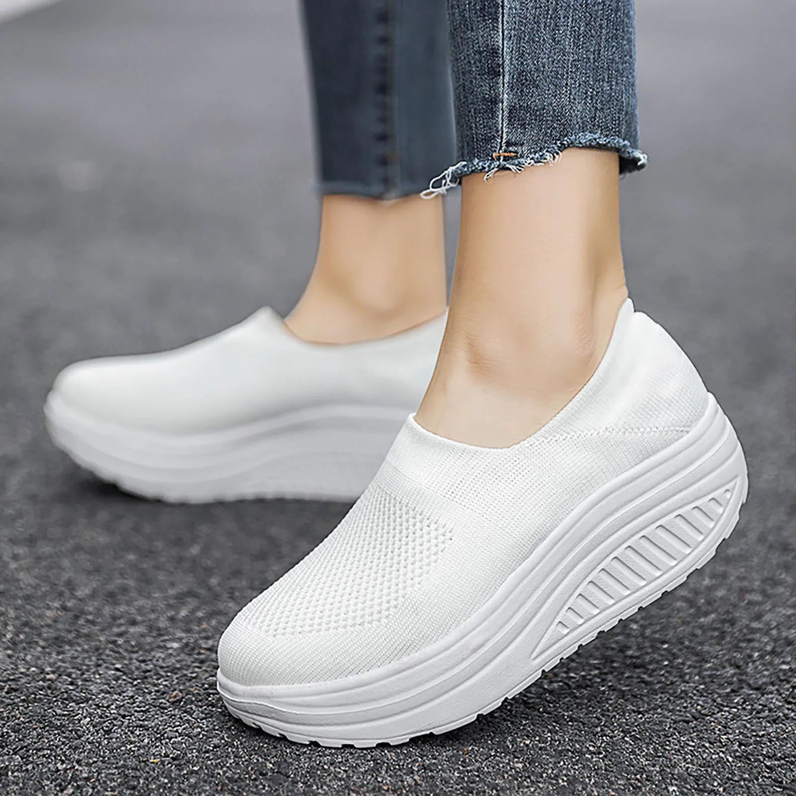 Woman Flat Bottom Mesh Shoes Non-slipped Soft-soled Shoes Gift for Girl friend Female Lover 3