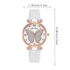 Casual Round Pointer Quartz Watch Cute Rhinestone Butterfly Pattern Dial Analog Dress Watch, Gift For Women Girls 6