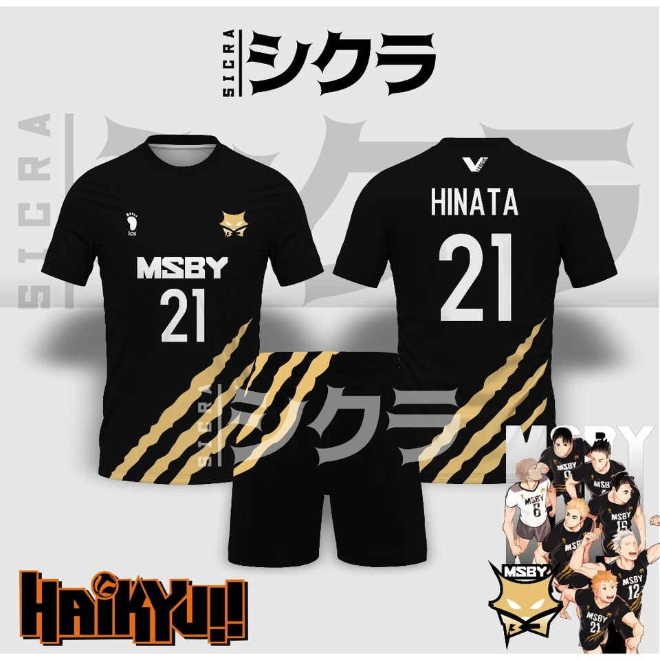 Men's Summer Msby JACKAL Jersey Anime HAIKYUU!! Manga Ball Cosplay