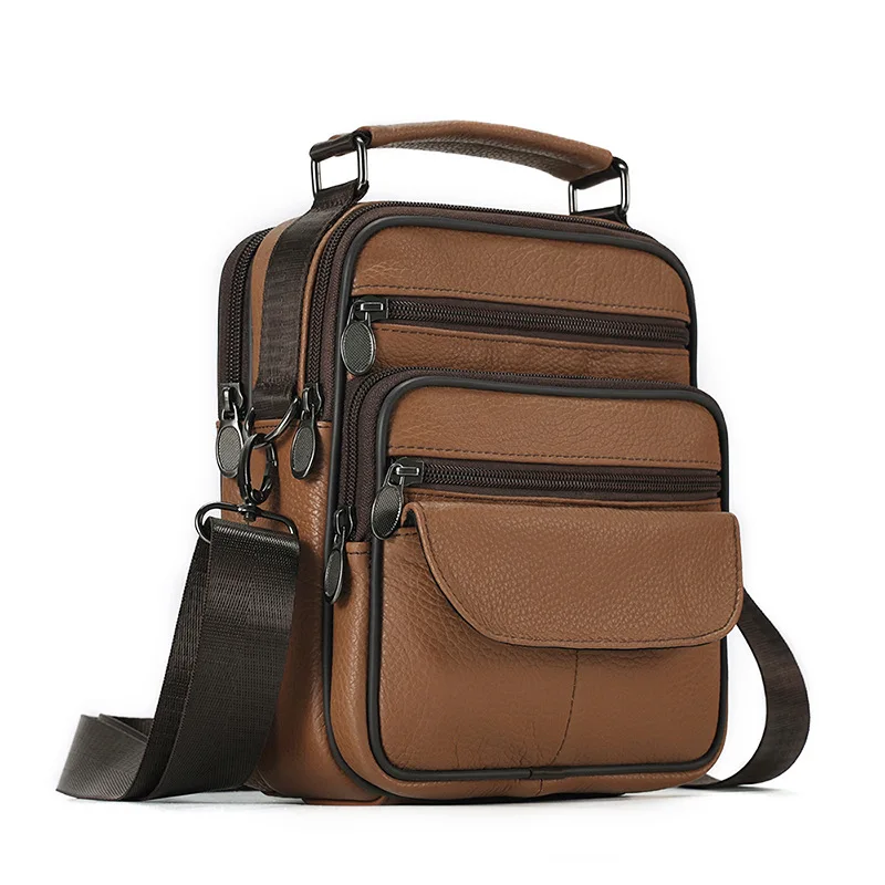 Stylish New Men's Genuine Leather Shoulder Bag - Top Layer Cowhide Sport and Fitness Crossbody Bag