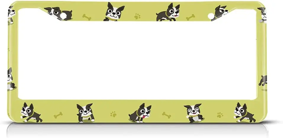 Dog License Plate Frames – 2 Pack, Stainless Steel, 12.2x6.2", Funny Car Decoration - View #6