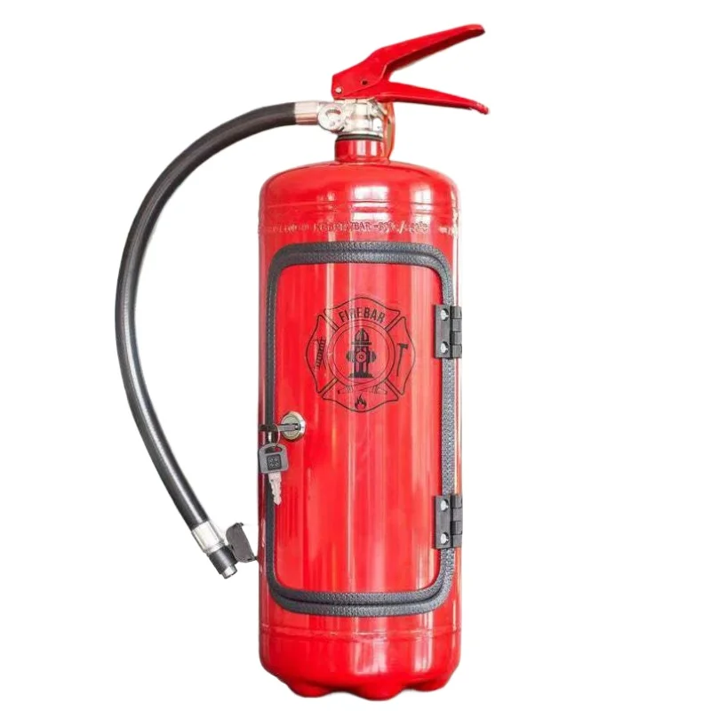 Fire Extinguisher Shape Wine Box Mini Bar Wine Cabinet Champagne Storage Fireman&rsquo;s Gift Decorative Ornament Novelty Item