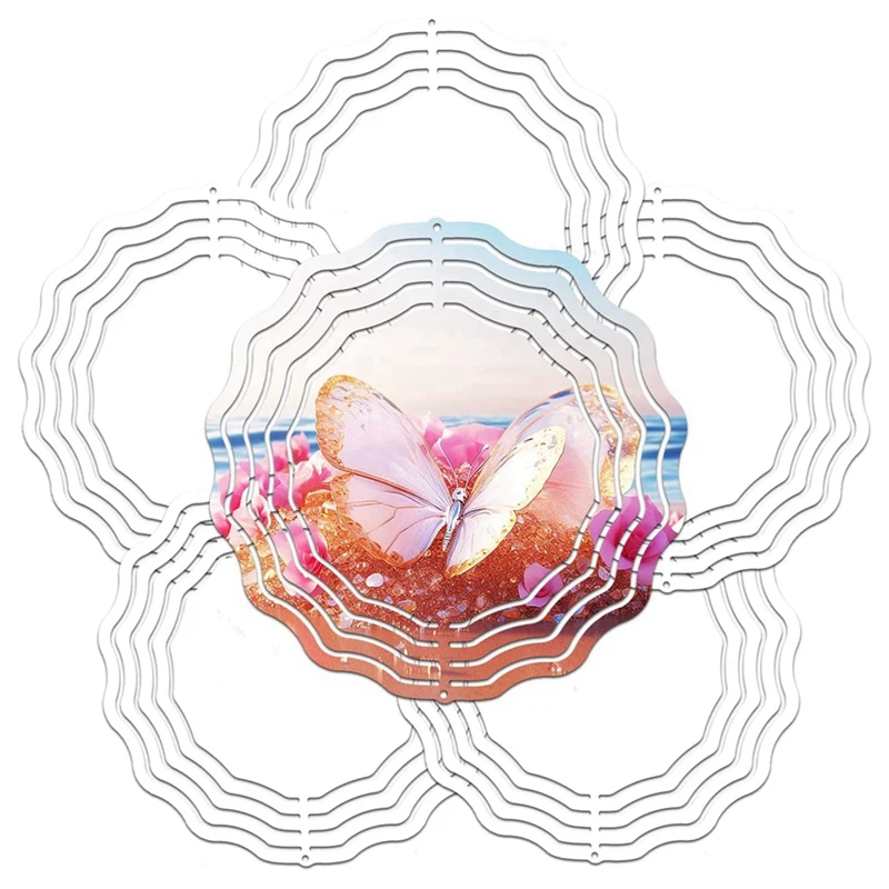 

6 Pack Sublimation Wind Spinner Blanks 8 Inch Wind Spinner Blanks For Yard Garden