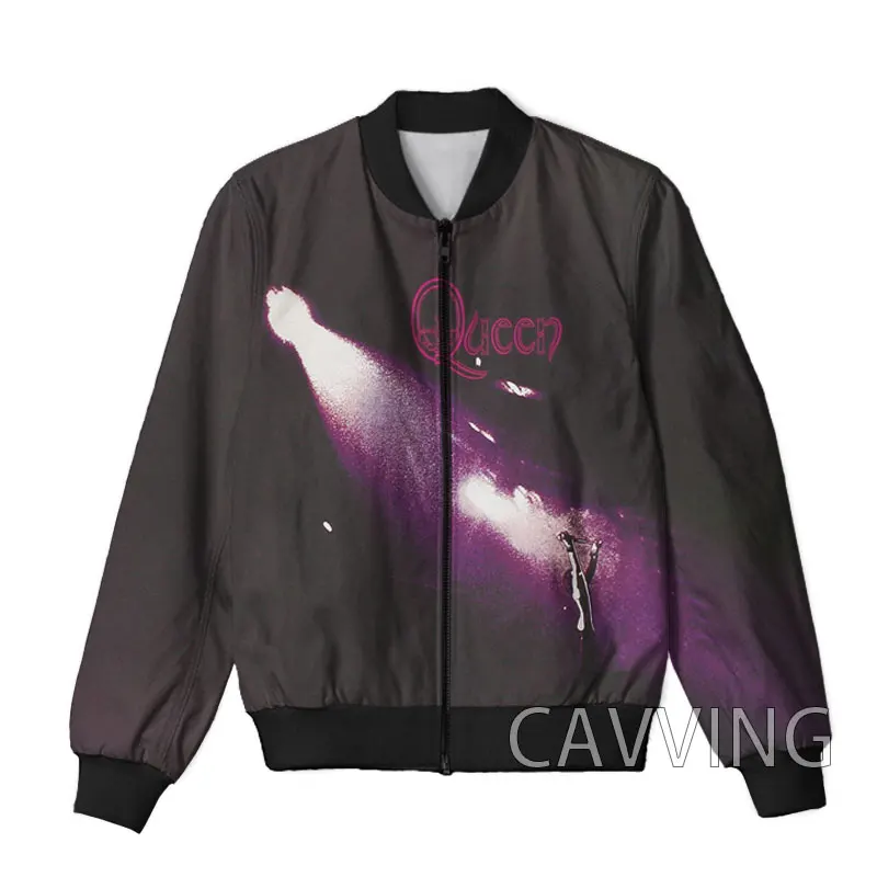CAVVING 3D Printed  Queen Rock Band  Zipper Bomber Jackets Men Overcoat Mens Coat Zip Up Jackets for Women/Men 5