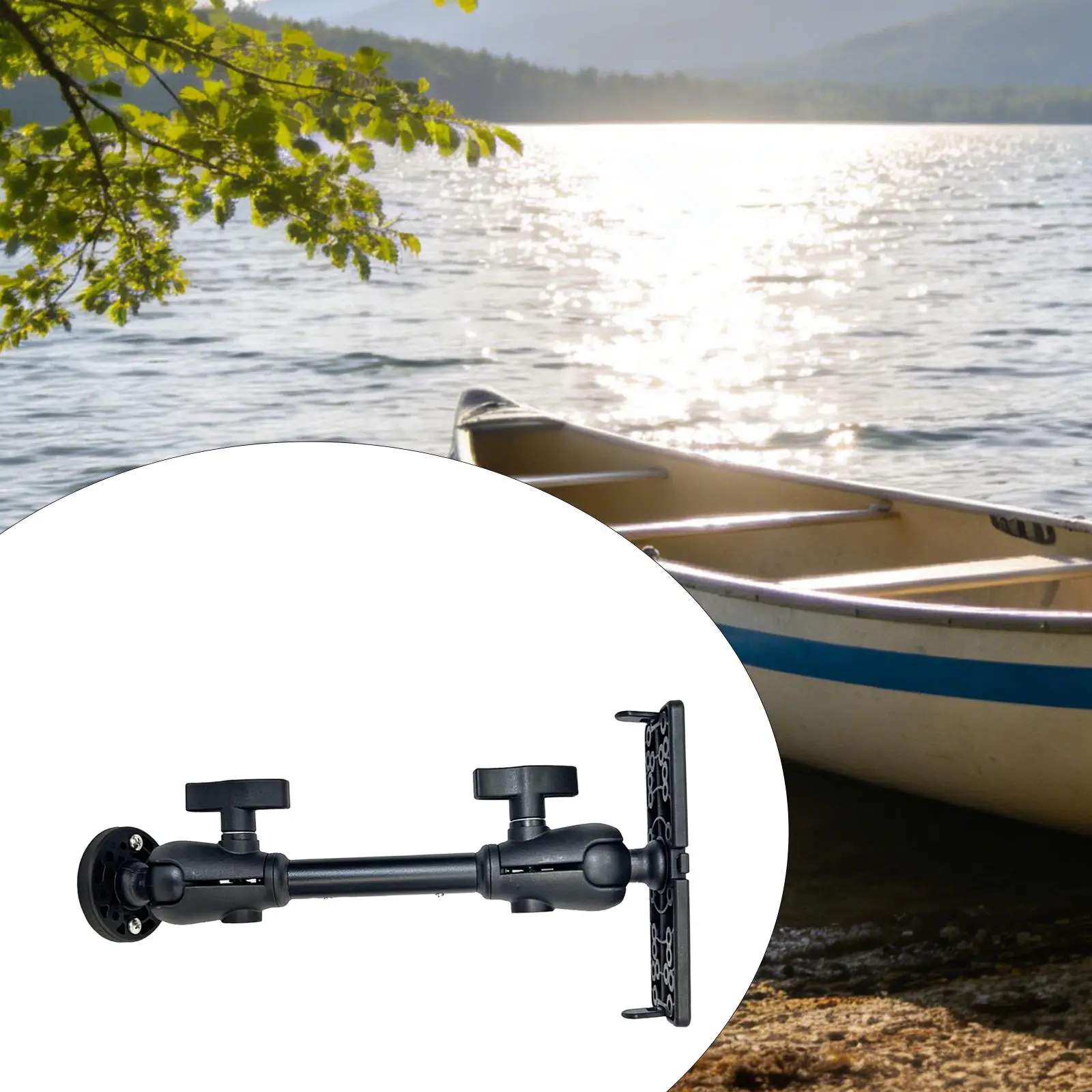 경량 나일론 어군탐지기 장착 플레이트 낚싯대용 360도 회전 전자 홀더