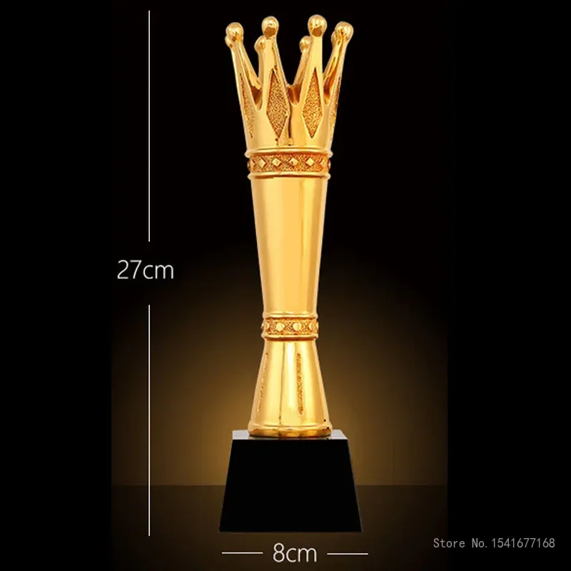 Customized Crown Resin Trophy, Golden Cups Trophy, Award Champions, Sports Winner, Educational Props, Reward Competition Toy 1Pc