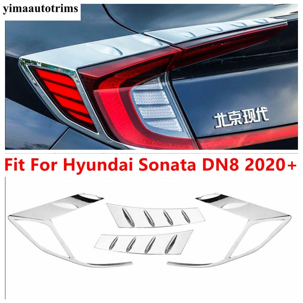 2pcs Rear Tail Light Eyebrow Lamp Eyelid Strip Cover Trim For Hyundai