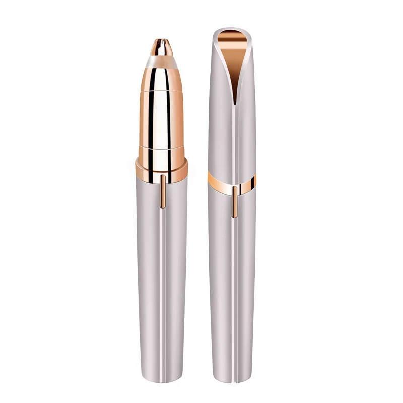 Electric Eyebrow Trimming Tool For Beginners Automatic Electric Eyebrow Trimmer Nose Hair Shaving Brush Scraper Battery Ver 1pc