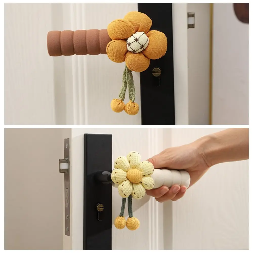 Floral Flower Handle Cover Soft Anti-Static Refrigerator Handle Covers Dust Proof Non-slip Door Knob Gloves Kitchen