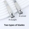 Sharp Durable Nail Clippers Set, 2pcs Carbon Steel Rotating Traditional Design Sanded Finish Curved and Straight Blades Ergonomi 6