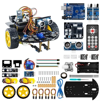Smart Robot Car per Arduino 2WD Kit telaio Robot V2.0 aggiornato STEM/Programmazione grafica Robot Car con tutorial
