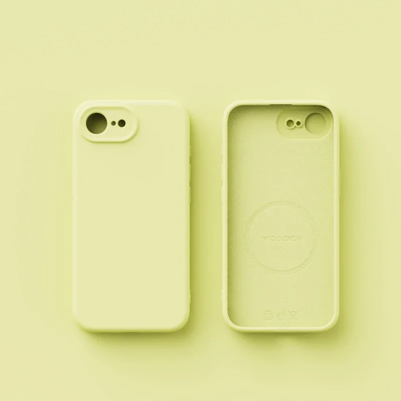 Luxury Magnetic Soft Liquid Silicone Phone Case with Matte Skin Feel Back Cover