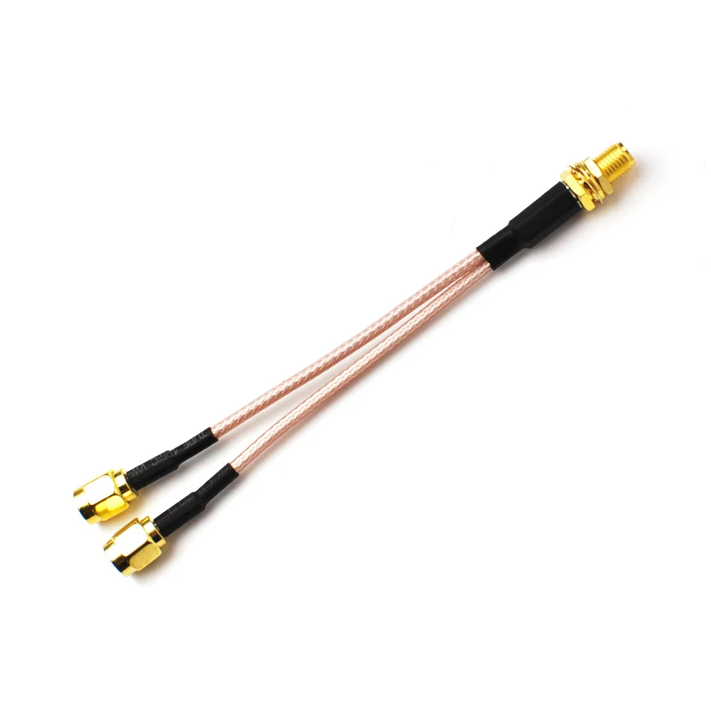 Superbat SMA Female to Dual SMA Male Cable 15cm 6 inch 4G LTE Antenna Adapter Splitter Cable for Wireless Router CPE Hotspot